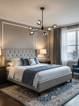 Staggered Glass 6 Curated Mouth-Blown Frosted Gl – illuminated warm ambiance setting