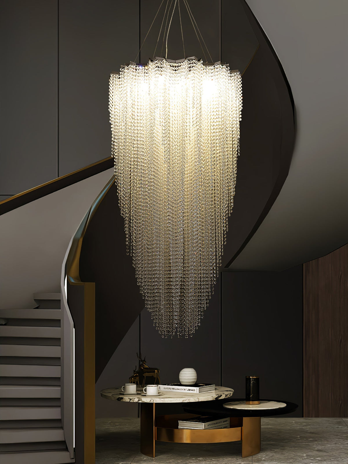 Stalizi Crystal Curated K9 Bohemian Crystal Chan – unlit natural material contrast