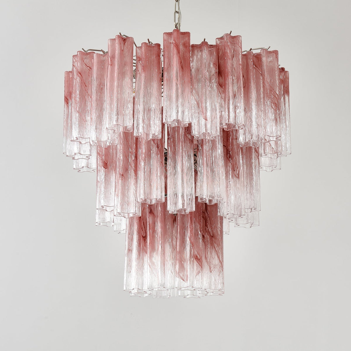 Pink Glass Tubes Curated Mouth-Blown Frosted Gla – handcrafted surface texture