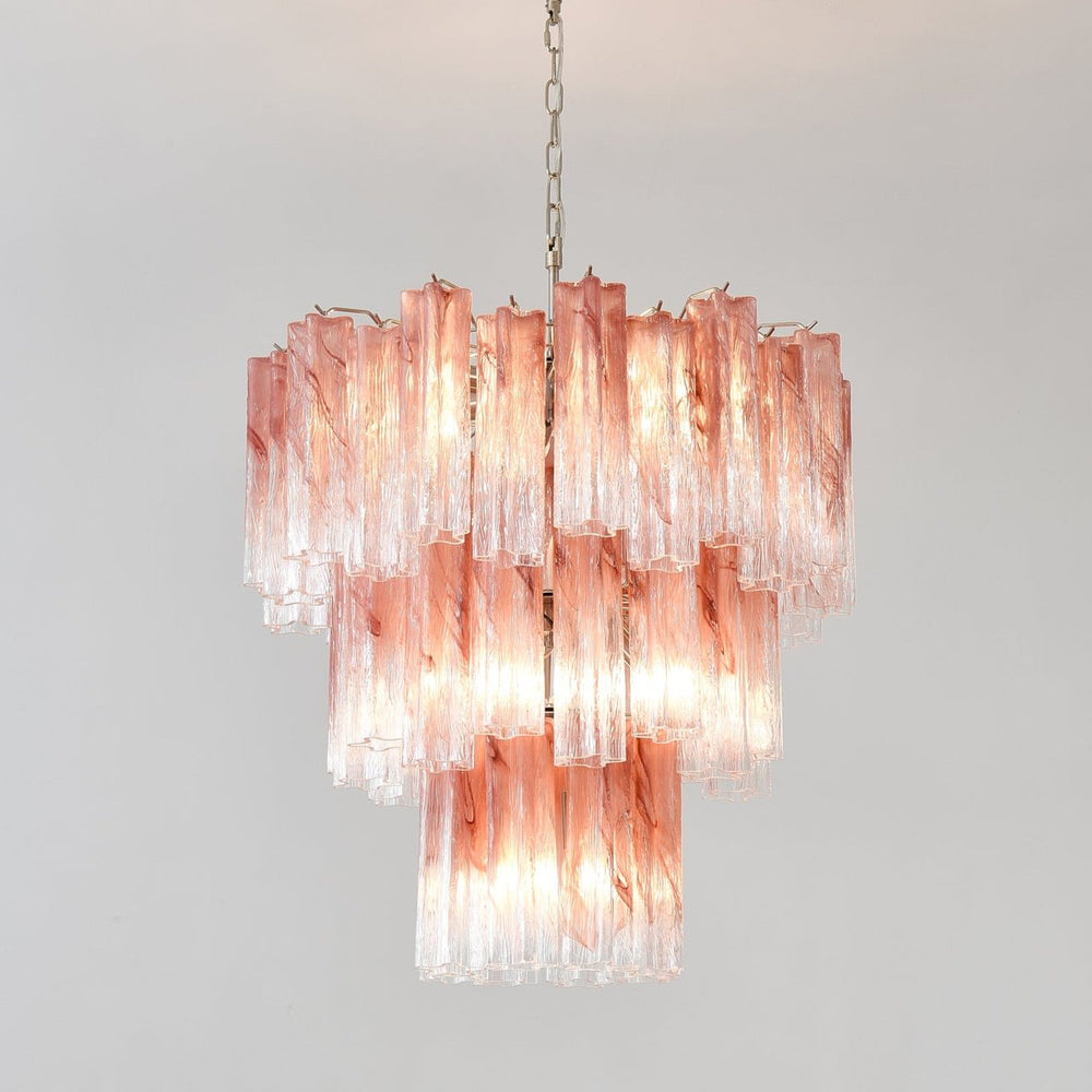 Pink Glass Tubes Curated Mouth-Blown Frosted Gla