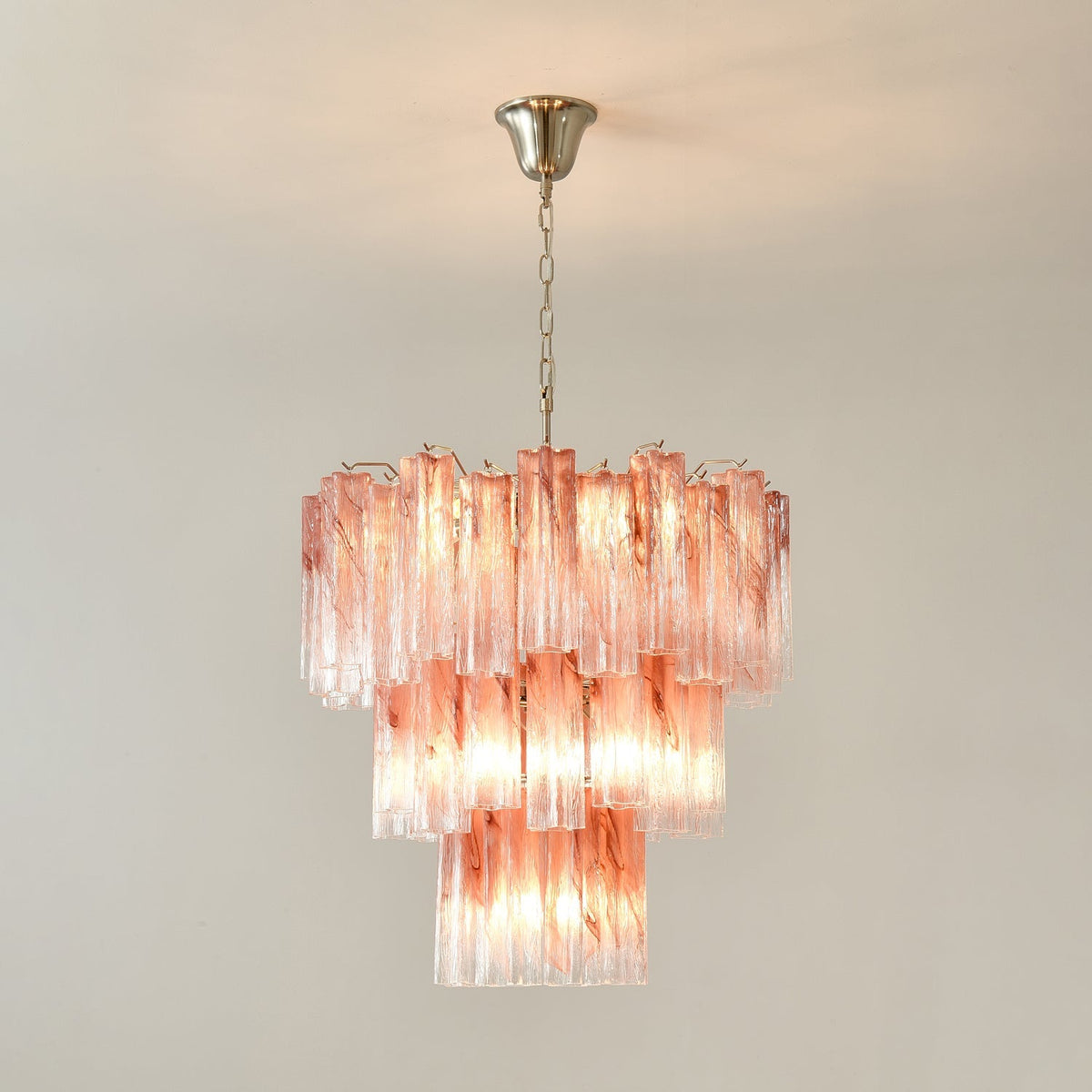 Pink Glass Tubes Curated Mouth-Blown Frosted Gla – dimensional scale reference