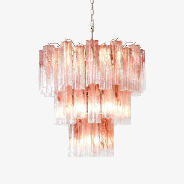 Pink Glass Tubes Curated Mouth-Blown Frosted Gla