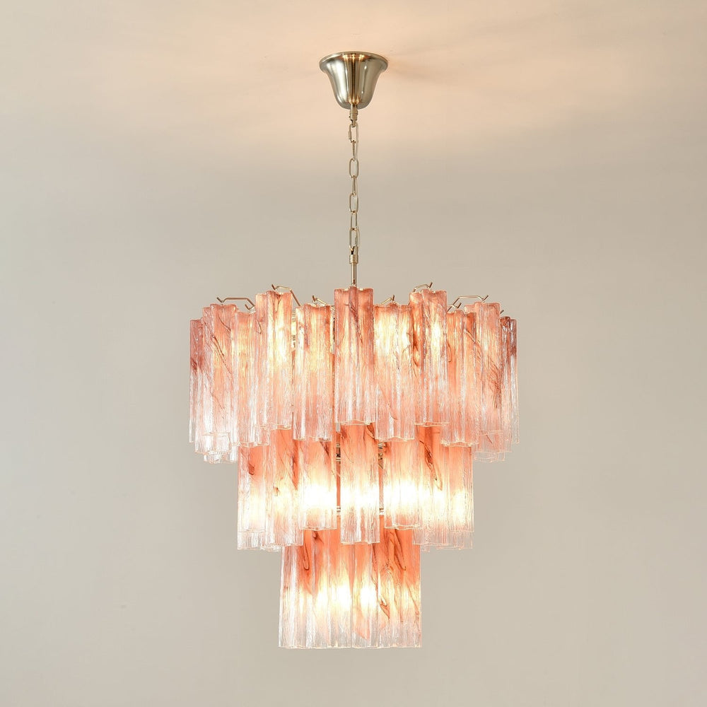 Pink Glass Tubes Curated Mouth-Blown Frosted Gla