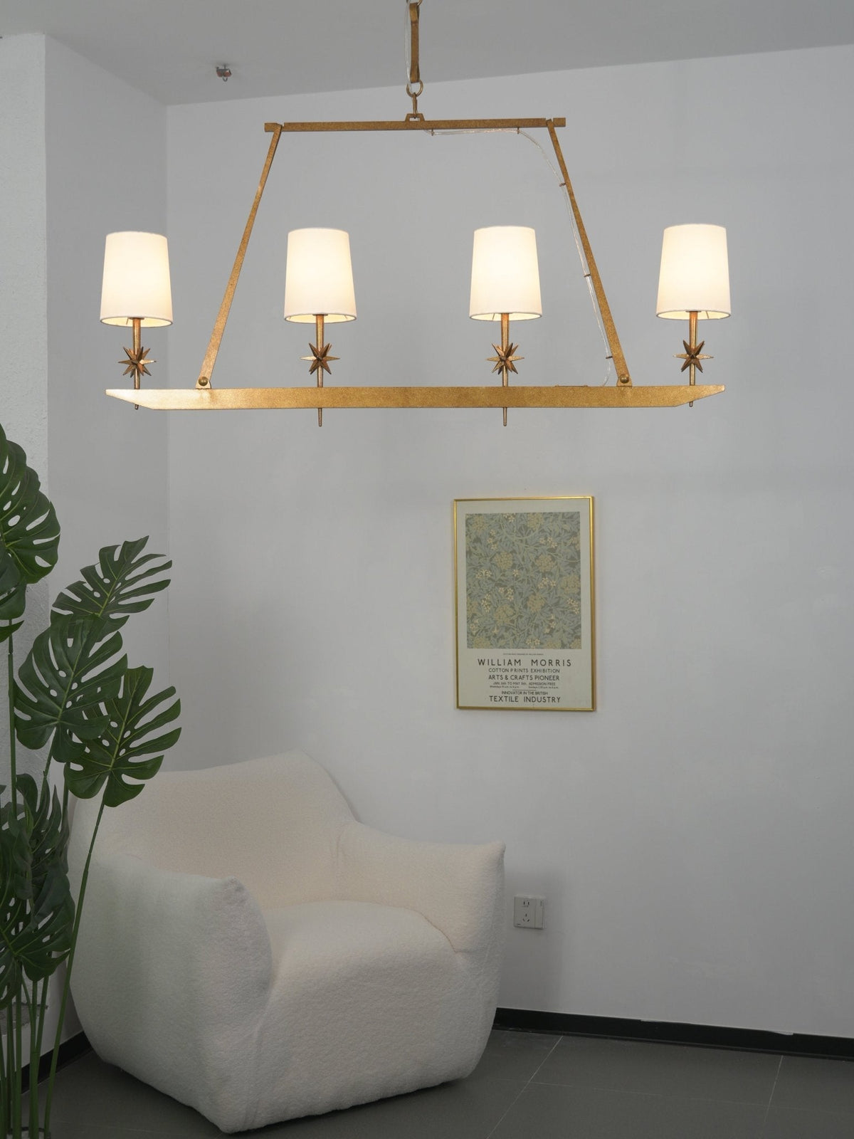 Stellar Frame Linear Curated Solid Brass Chandel – handcrafted surface texture