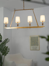 Stellar Frame Linear Curated Solid Brass Chandel – side angled contour profile