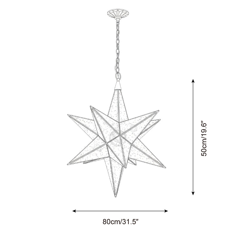 Stellora Curated Mouth-Blown Frosted Glass Chand