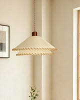 Stitchford Curated Solid Hardwood Pendant Light – spatial dining room perspective