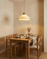 Stitchford Curated Solid Hardwood Pendant Light – macro detail view
