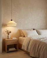 Stitchford Curated Solid Hardwood Pendant Light – dimensional scale reference