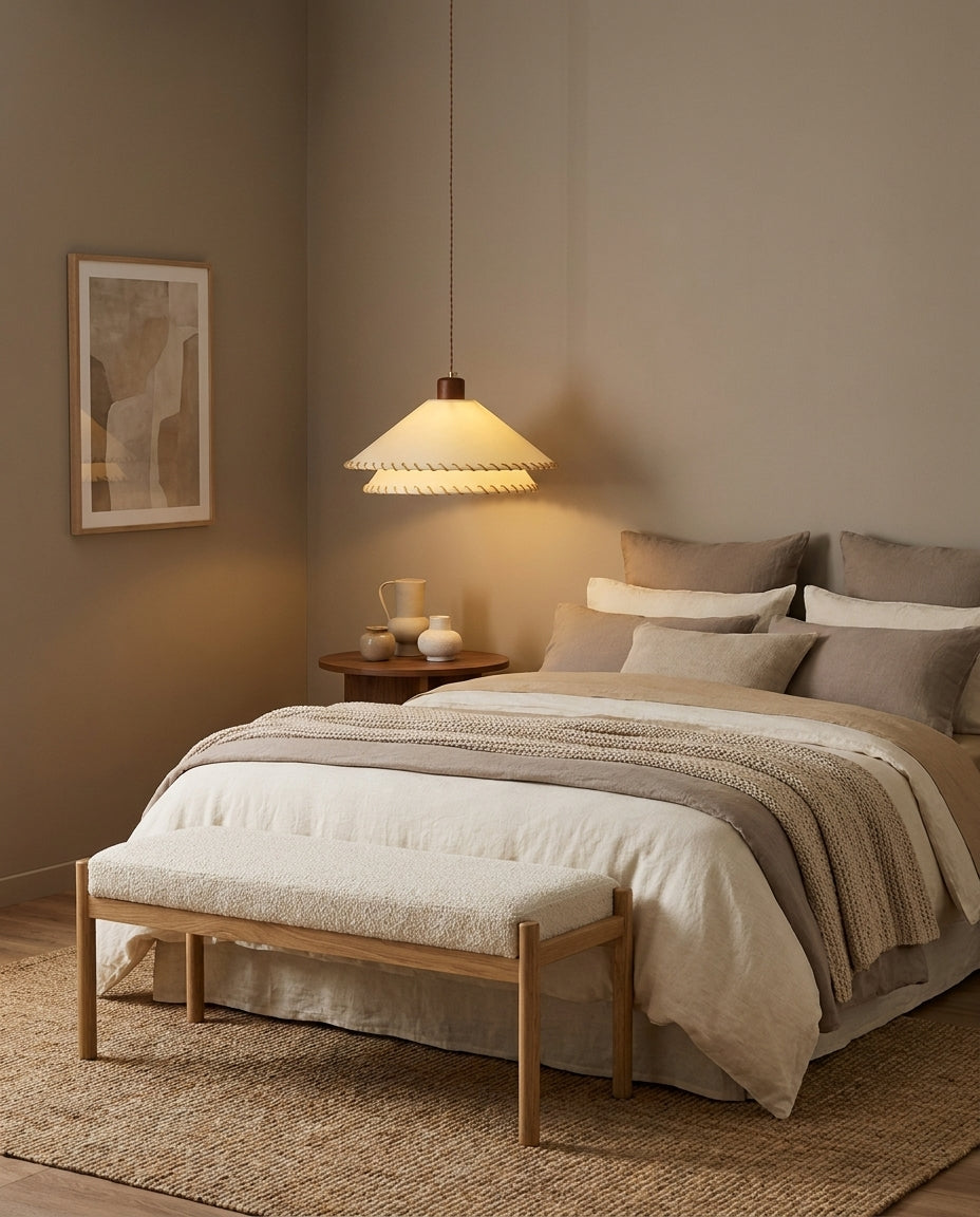 Stitchford Curated Solid Hardwood Pendant Light – handcrafted surface texture
