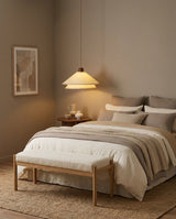 Stitchford Curated Solid Hardwood Pendant Light – handcrafted surface texture