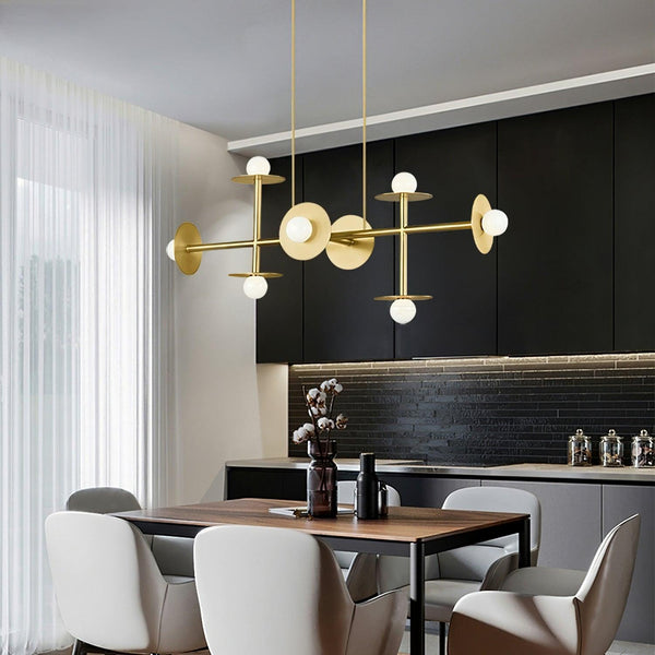 Strada Curated Mouth-Blown Frosted Glass Chandel