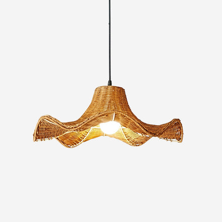 Straw Pleat Pendant Light