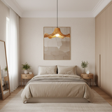 Straw Pleat Curated Woven Rattan Pendant Light – side angled contour profile