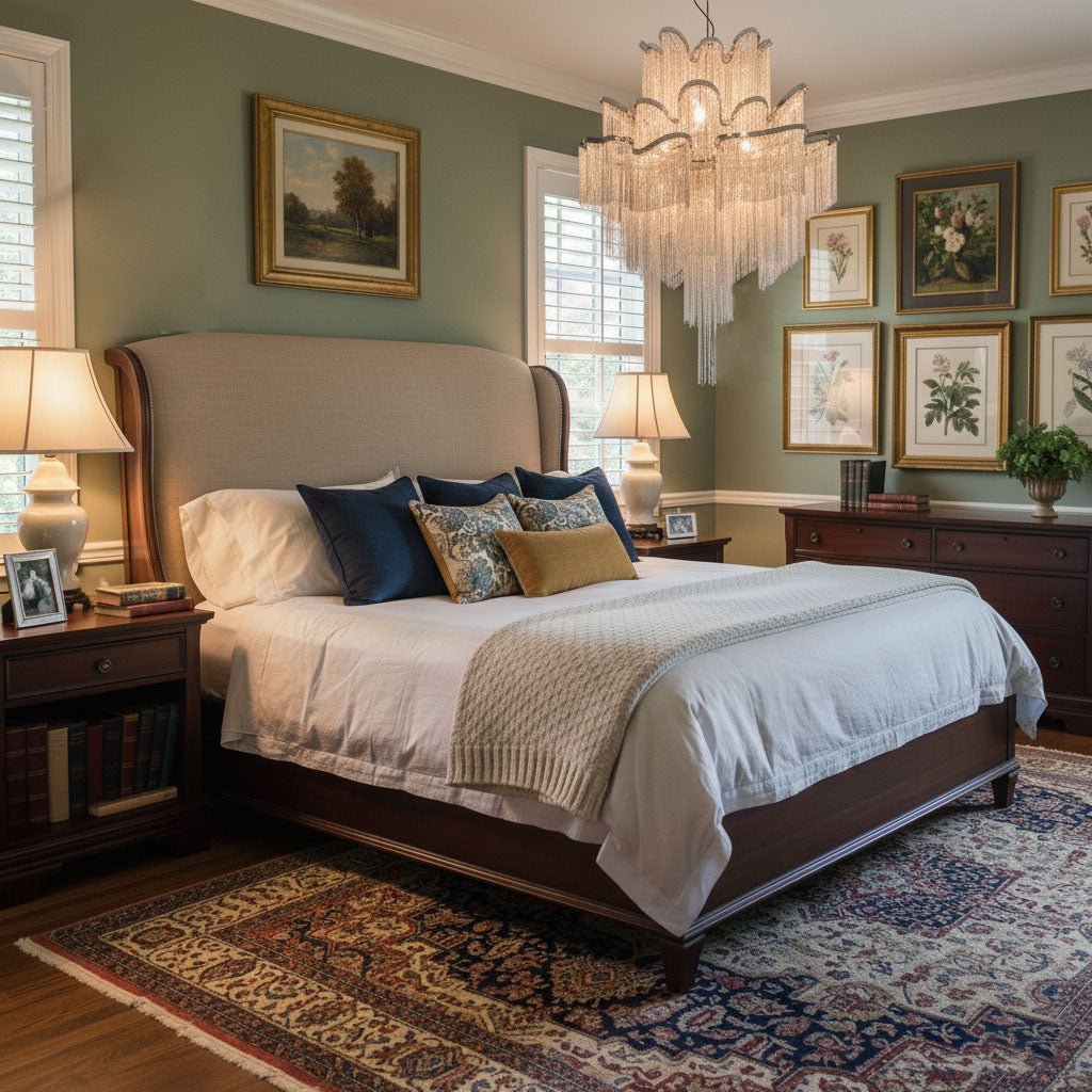 Stream Chain Curated Mouth-Blown Frosted Glass C – illuminated warm ambiance setting