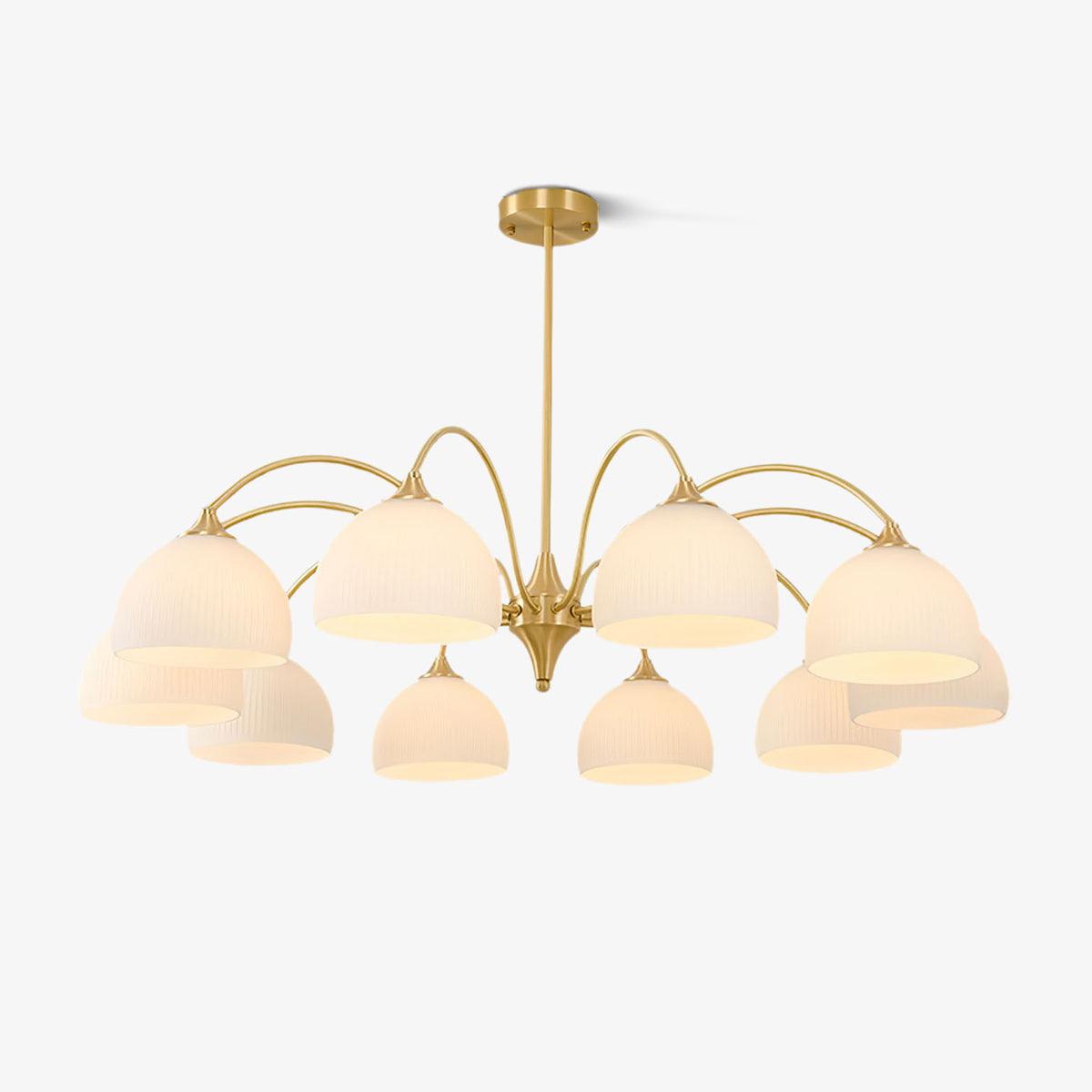 Striped Glass Bowl Curated Mouth-Blown Frosted G – Mouth-Blown Frosted Glass Chandelier