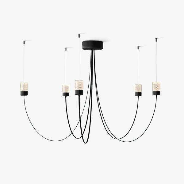 Swaying Curated Mouth-Blown Frosted Glass Chande