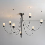Swaying Curated Mouth-Blown Frosted Glass Chande – architectural ceiling profile