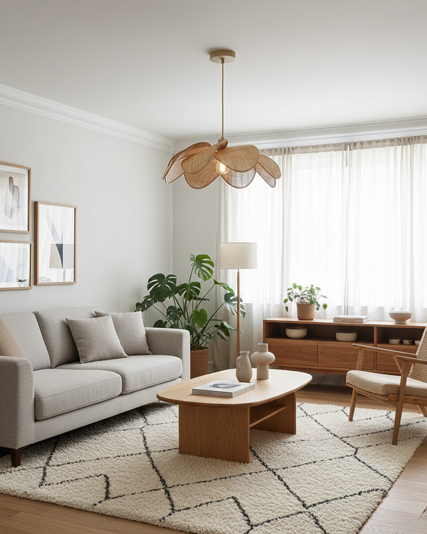 Swaying Curated Woven Rattan Pendant Light