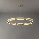 Swirl Curated Solid Brass Chandelier – architectural ceiling profile #1