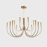 Swoop Arm Curated Mouth-Blown Frosted Glass Chan – 4+8 heads ∅ 39.4 x H 21.7 finish configuration
