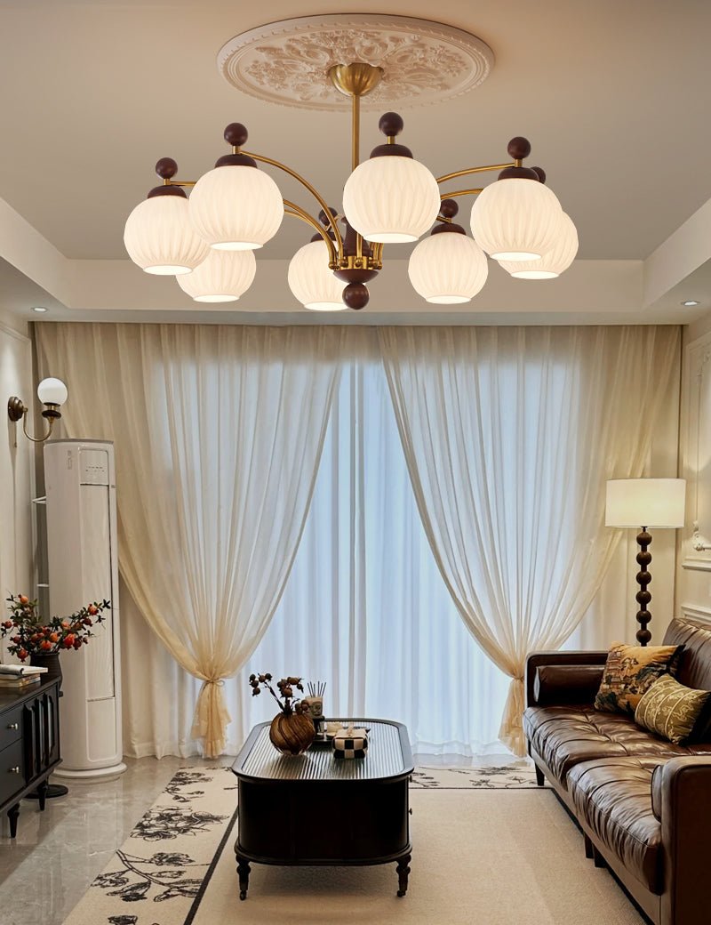Sylvan Orb Curated Mouth-Blown Frosted Glass Cha – architectural ceiling profile