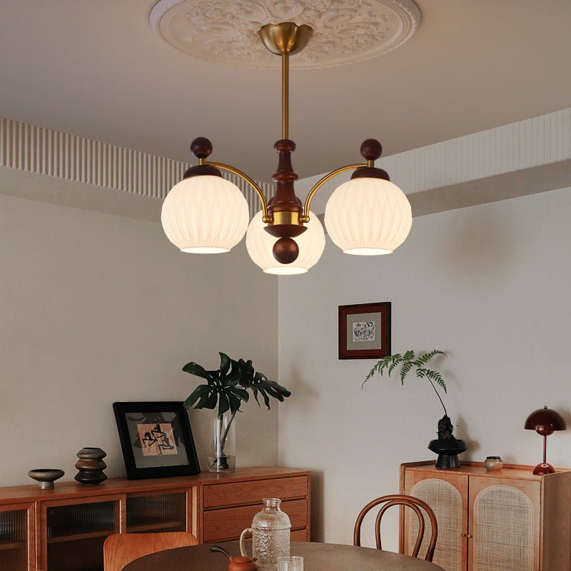 Sylvan Orb Curated Mouth-Blown Frosted Glass Cha – structural canopy joint detail