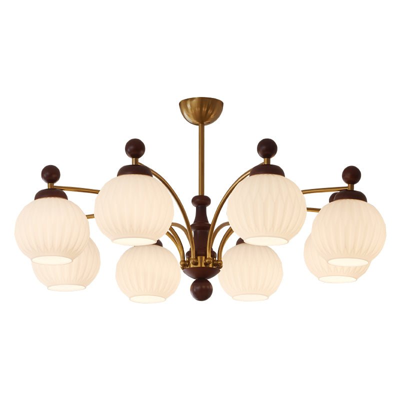 Sylvan Orb Curated Mouth-Blown Frosted Glass Cha – 8-Lights ∅ 39.4 x H 14.9 finish configuration