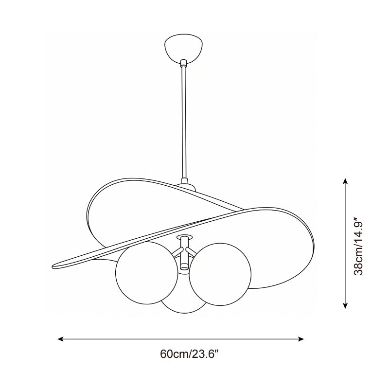 Sylvane Curated Optical Acrylic Pendant Light – macro detail view