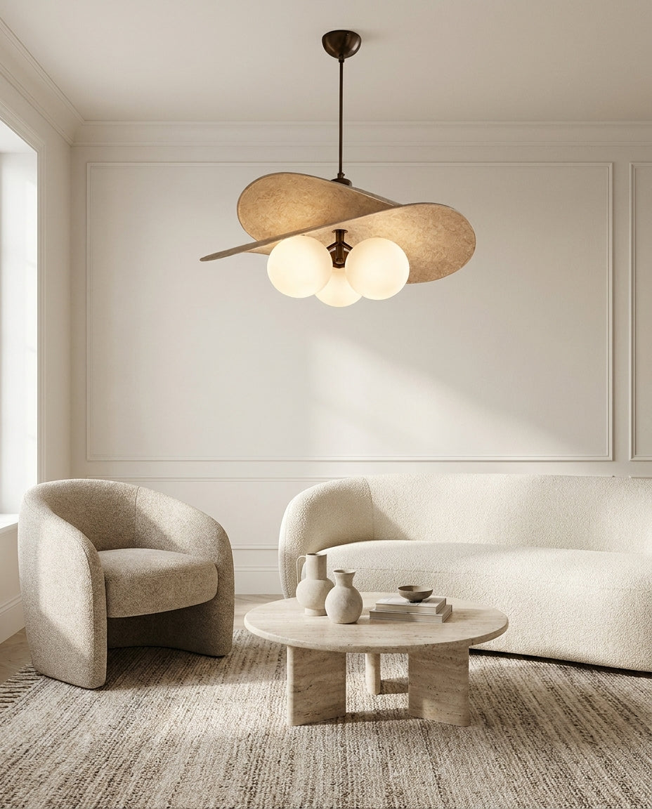 Sylvane Curated Optical Acrylic Pendant Light – dimensional scale reference