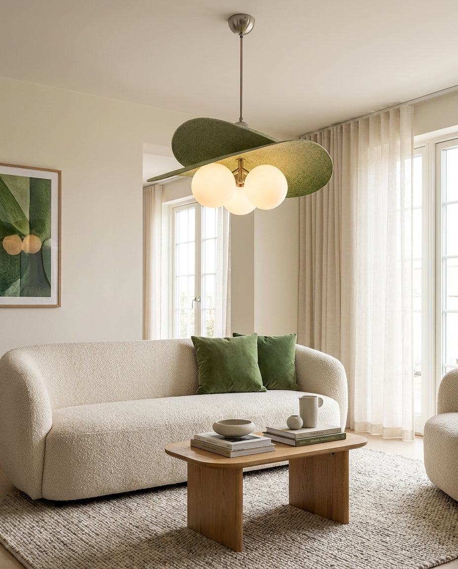 Sylvane Curated Optical Acrylic Pendant Light – unlit natural material contrast