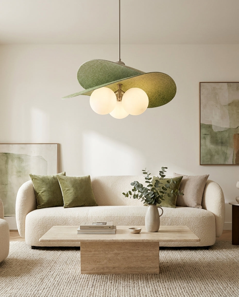 Sylvane Curated Optical Acrylic Pendant Light – illuminated warm ambiance setting