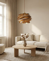 Sylvarra Curated Solid Brass Pendant Light – side angled contour profile