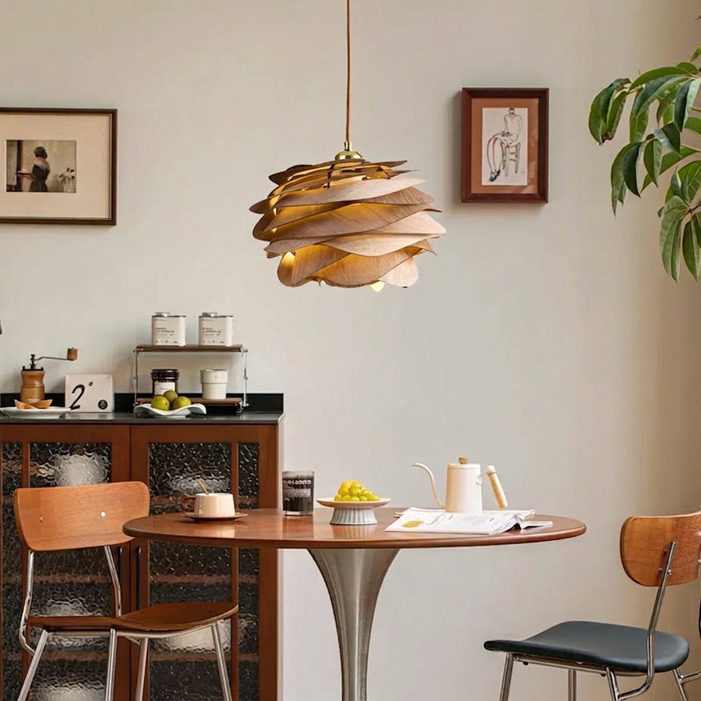 Sylvarra Curated Solid Brass Pendant Light installed in residential dining space