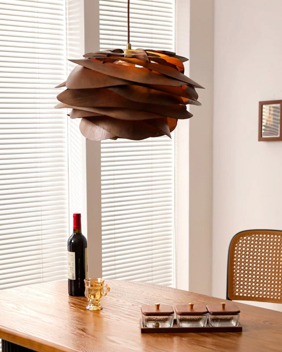 Solid Brass craftsmanship detail on Sylvarra Curated Solid Brass Pendant Light