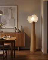 Sylvelle Floor Curated Iron & Glass Floor Lamp – dimensional scale reference