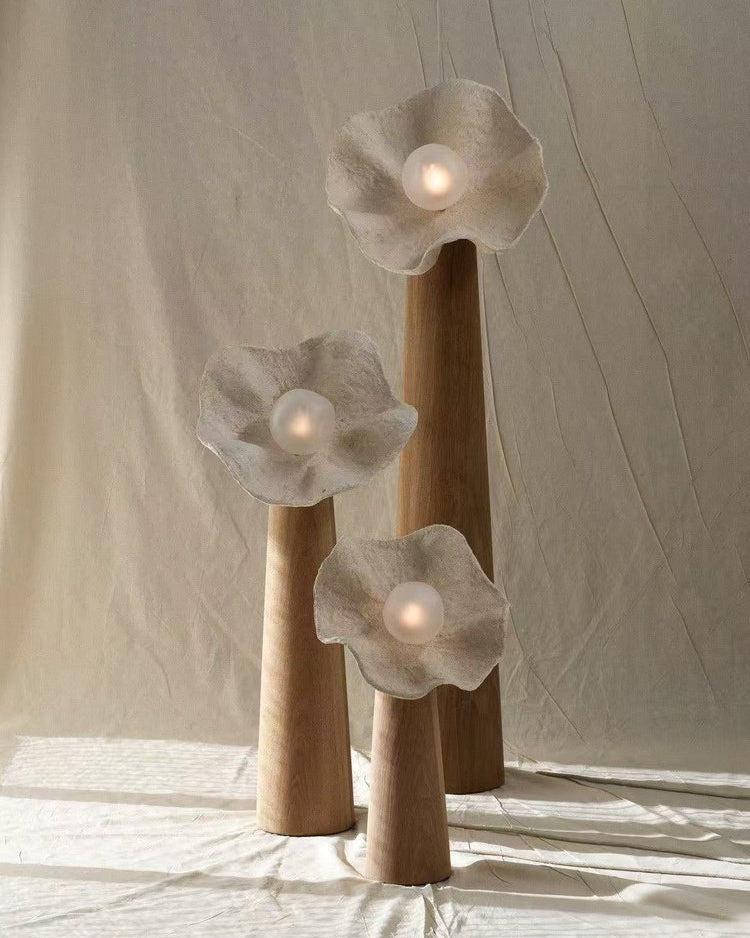 Sylvelle Floor Curated Iron & Glass Floor Lamp – handcrafted surface texture