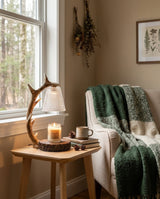 Sylven Candle Warmer Curated Mouth-Blown Frosted – spatial dining room perspective
