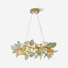 Sylverra Curated Amber Art Glass Chandelier