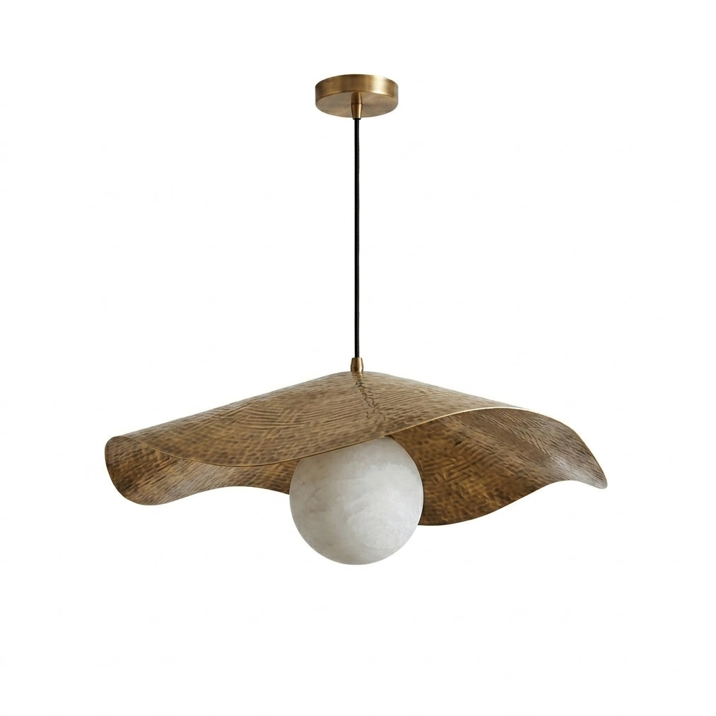 Sylvune Alabaster Curated Alabaster Pendant Ligh – Dia 80cm x H 24cm  ∅ 31.5 x H 9.5 finish configuration