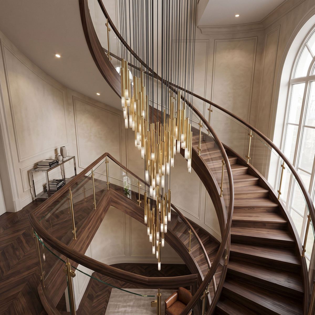 Symphony Orchestra Curated Mouth-Blown Frosted G – illuminated warm ambiance setting