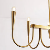 Symphony Curated Iron & Glass Chandelier – full fixture elevation view