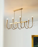 Symphony Curated Iron & Glass Chandelier – architectural ceiling profile