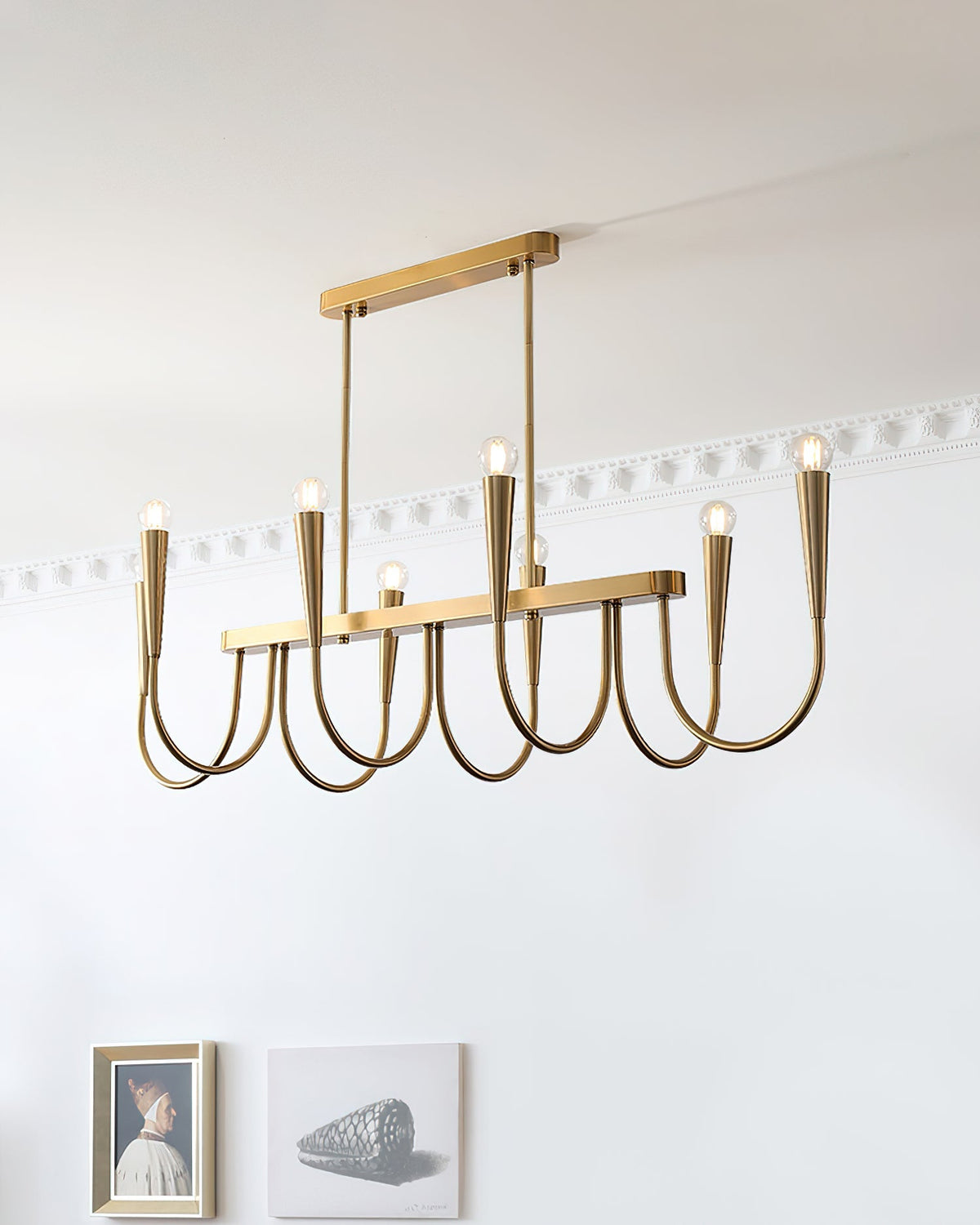 Symphony Curated Iron & Glass Chandelier – handcrafted surface texture