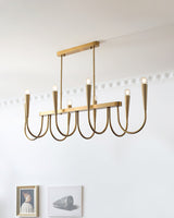 Symphony Curated Iron & Glass Chandelier – handcrafted surface texture