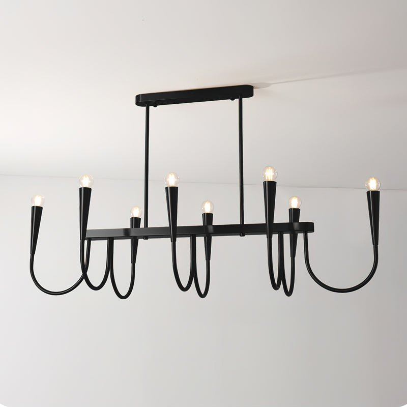 Symphony Curated Iron & Glass Chandelier – architectural ceiling profile #1