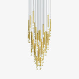 Symphony Orchestra Curated Mouth-Blown Frosted G – Mouth-Blown Frosted Glass Chandelier
