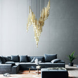 Symphony Orchestra Curated Mouth-Blown Frosted G installed in residential dining space