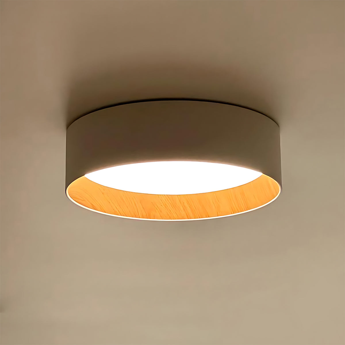 Artisan Material Ceiling Lamp View 4 | Taaks Metal & Wood Ceiling Light | Designer Minimalist Flush Mount | JINSHE | JINSHE