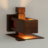 Black Walnut Wall Lamp View 10 | Taliesin Wall Sconce | Handcrafted Walnut Wood Wabi-Sabi Wall Lamp | JINSHE | JINSHE
